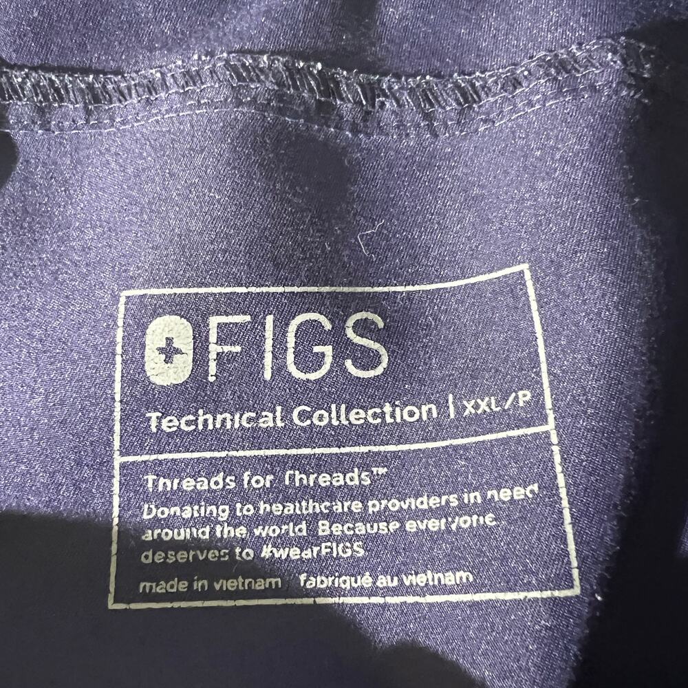 FIGS Women’s Navy Cargo Scrub Pants Size XXL Petite - Picture 3 of 13